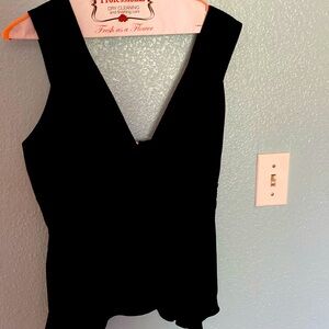 Trouvé black peplum top